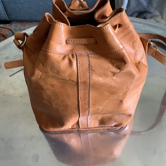 Force Ten vintage leather crossbody bucket bag - Picture 4 of 15